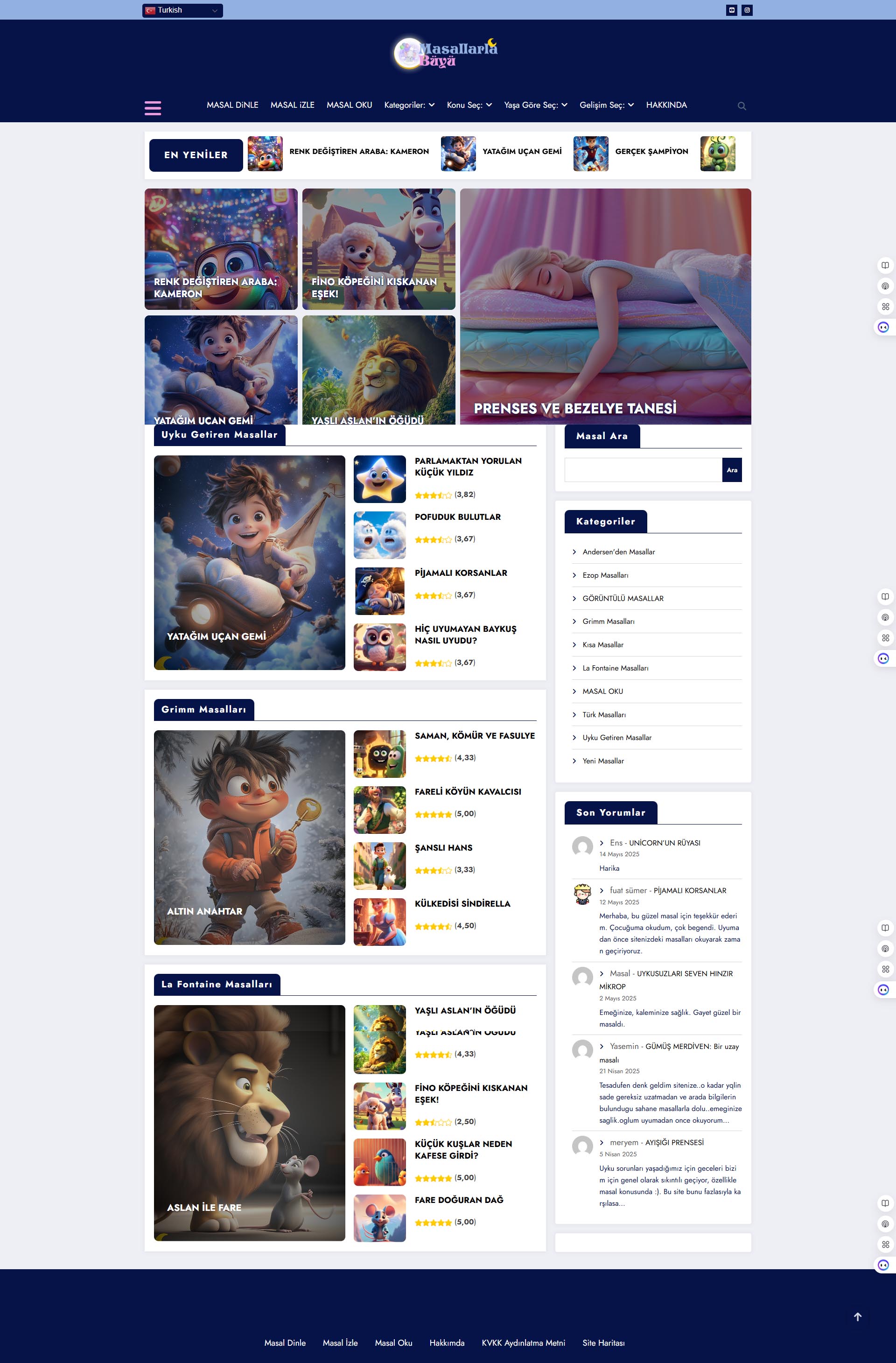 Masallarla Büyü Web site